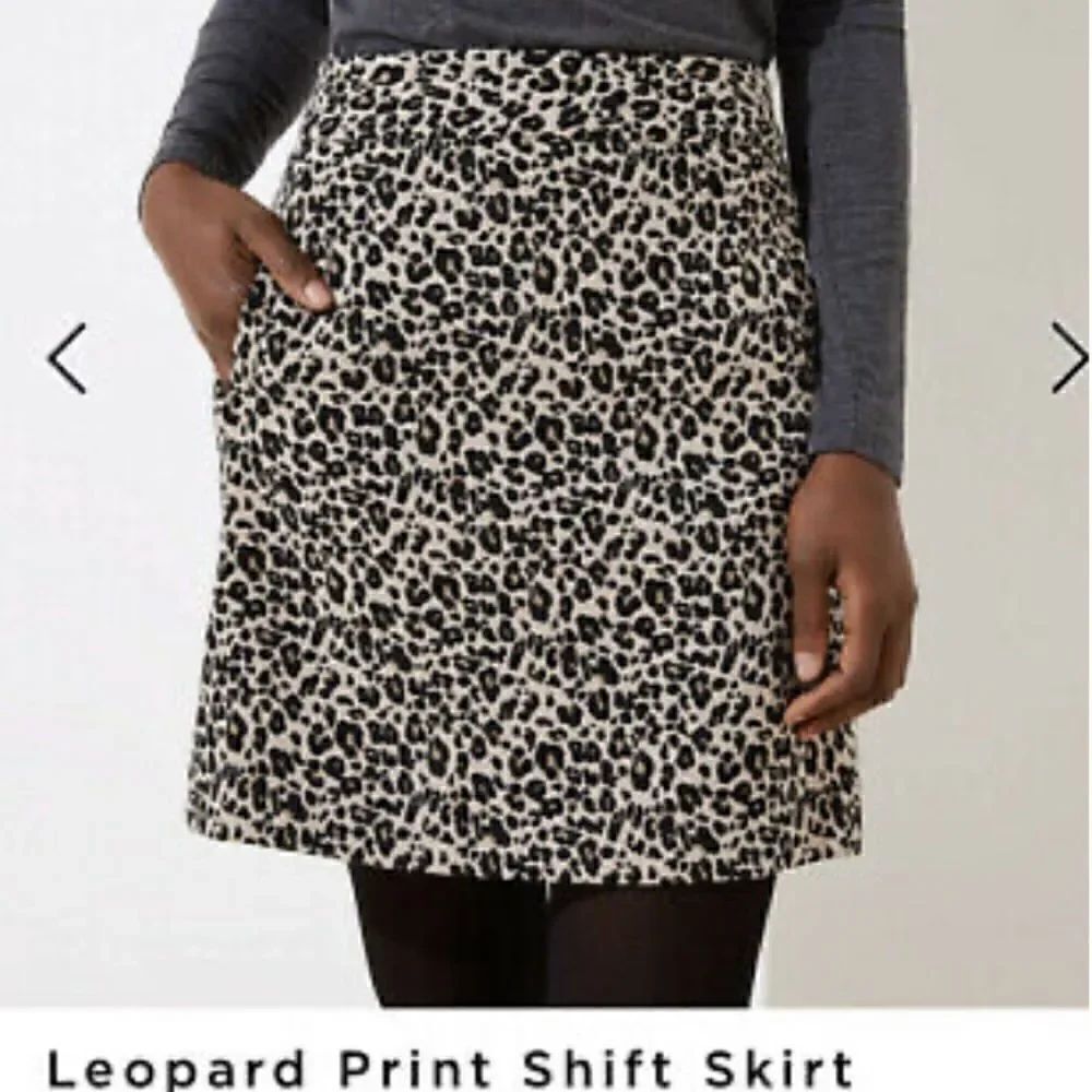 👠Loft animal print shift skirt. Size 4